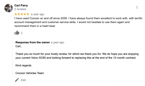 Carl Parry Google Review