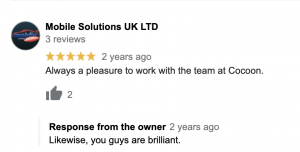 Mobile Solutions Derby Google Review